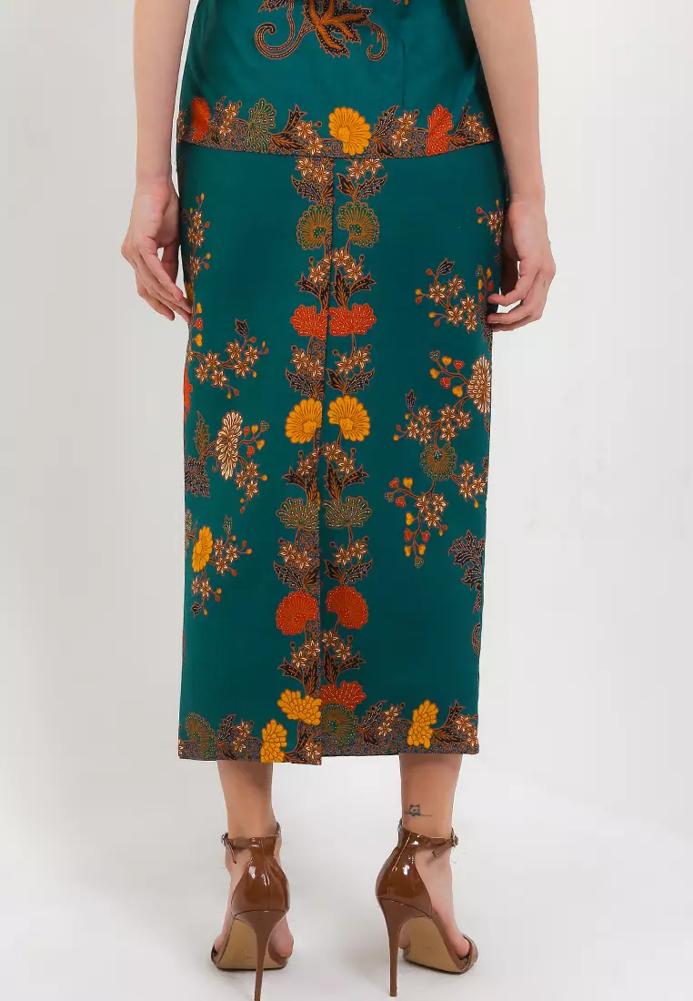 Elastic Waisted Long Pencil Skirt+Lining