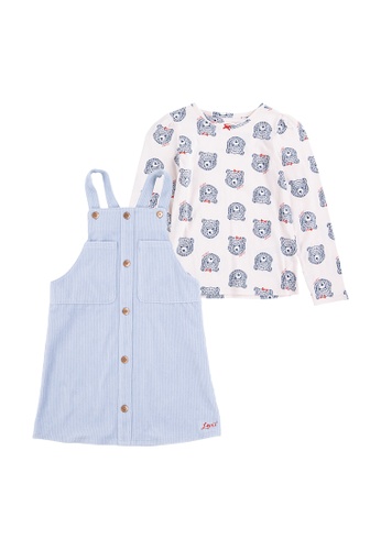 Levi's blue Levi's Girl Toddler's Long Sleeves Top & Skirtall Set (2 - 4 Years) - Kentucky Blue C88C8KA38FAAC6GS_1