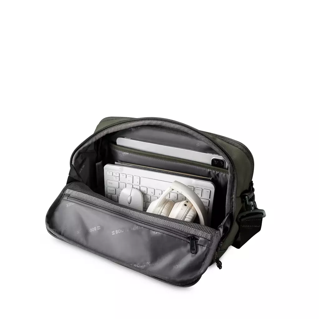 Milition 1.0 Laptop Shoulder Bag 13-Inch Tas Selempang Kerja Kuliah Sekolah Durable Tahan Air - Olive