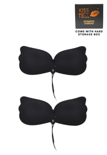 Kiss & Tell black Best Seller 2 Pack Amara Butterfly Push Up Nubra in Black Seamless Invisible Reusable Adhesive Stick on Wedding Bra 隐形聚拢胸 1BC36USD43442BGS_1