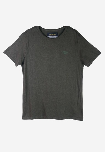 Freego green Cotton Jaspee Plain T-Shirt With Chest Embro B3EE7AA6392E0FGS_1