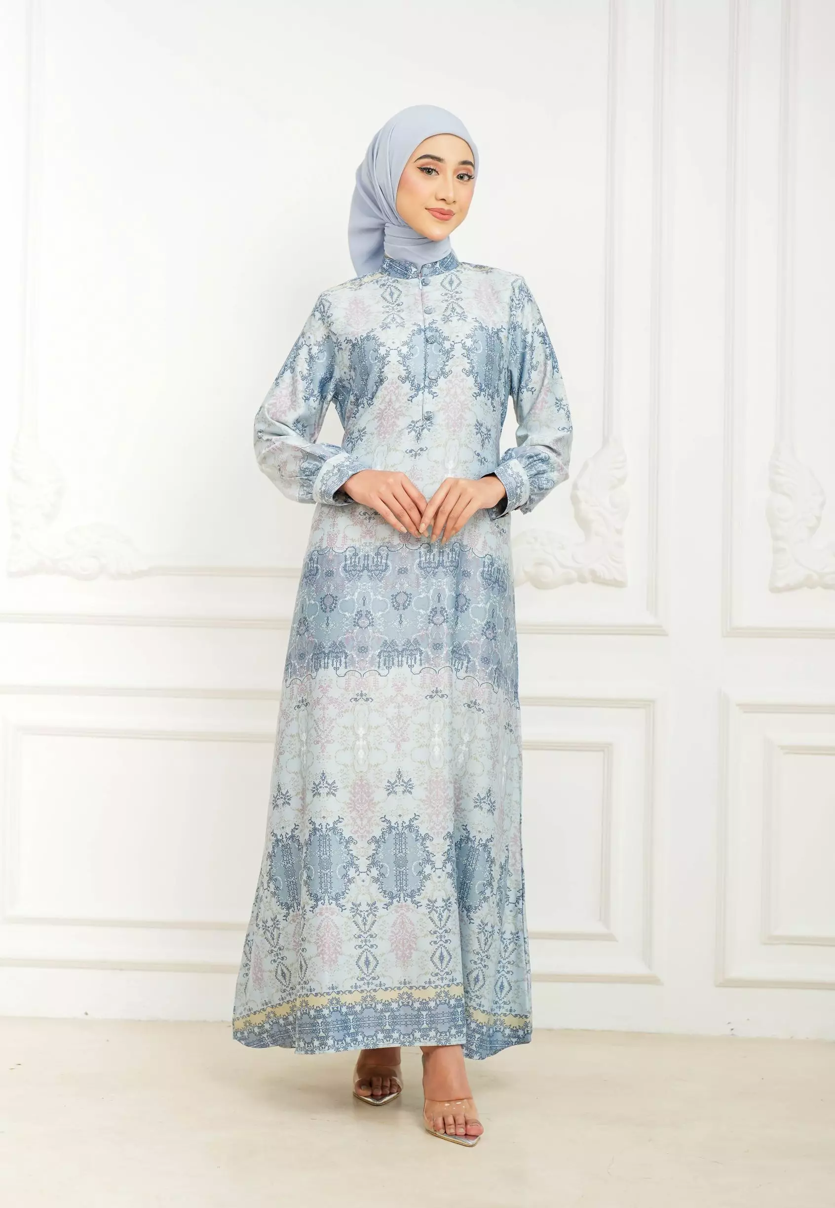 Sarimbit Arunika Sky Blue Wanita  Gamis Dress