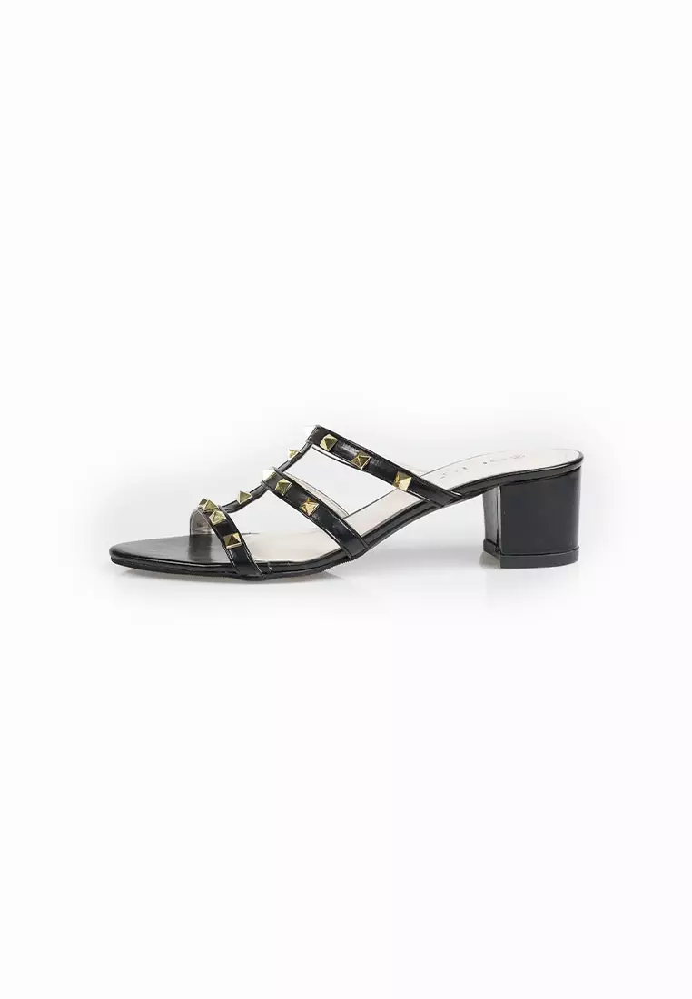 SEIS Yola Sandal Heels Wanita Hak 5 cm - BLACK