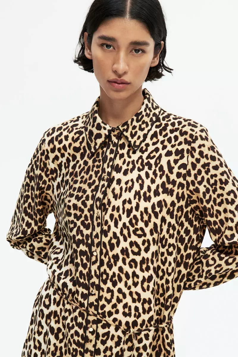 Buy H&M Patterned tiebelt dress 2024 Online ZALORA