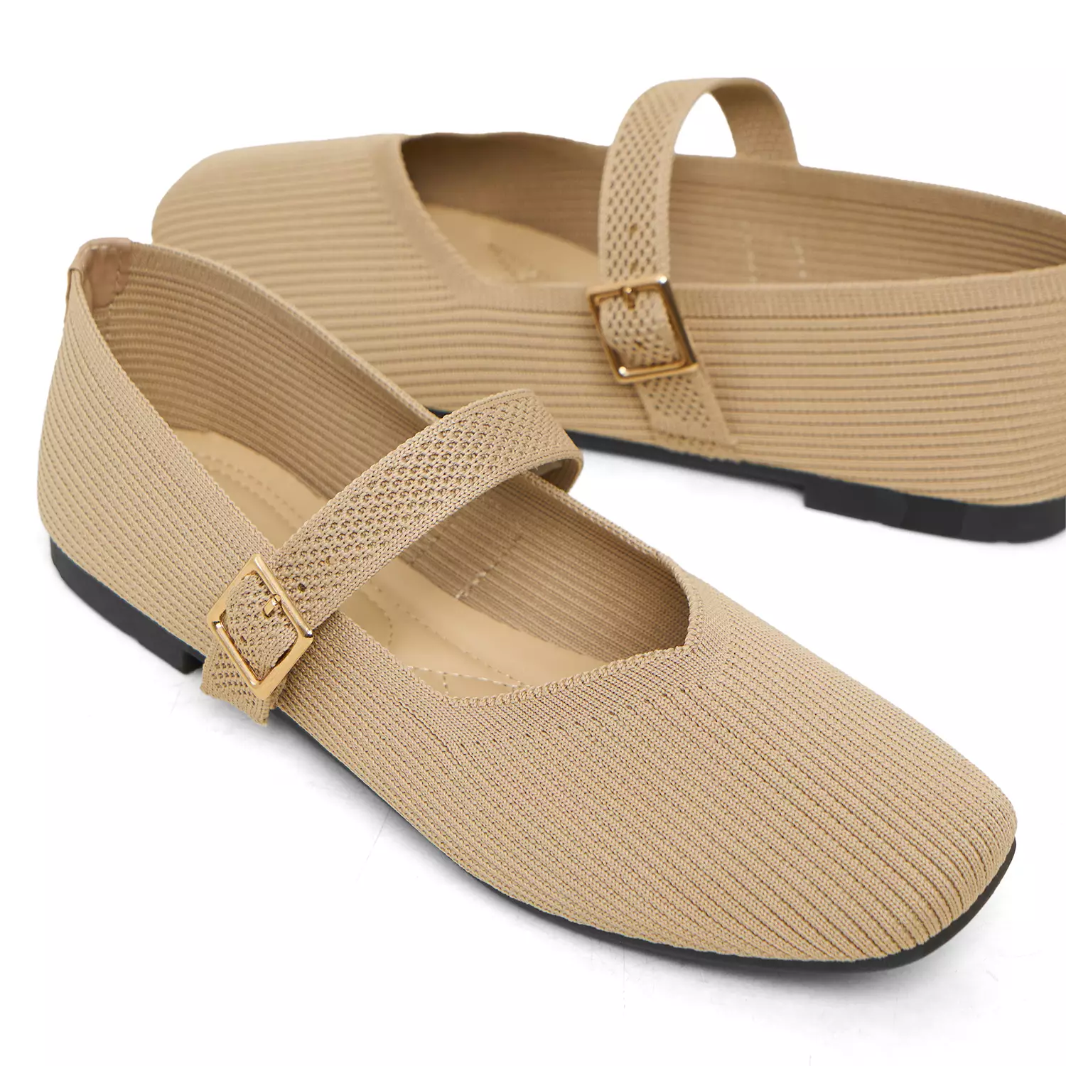 Sofia Mayura Knitted Mary Jane Beige