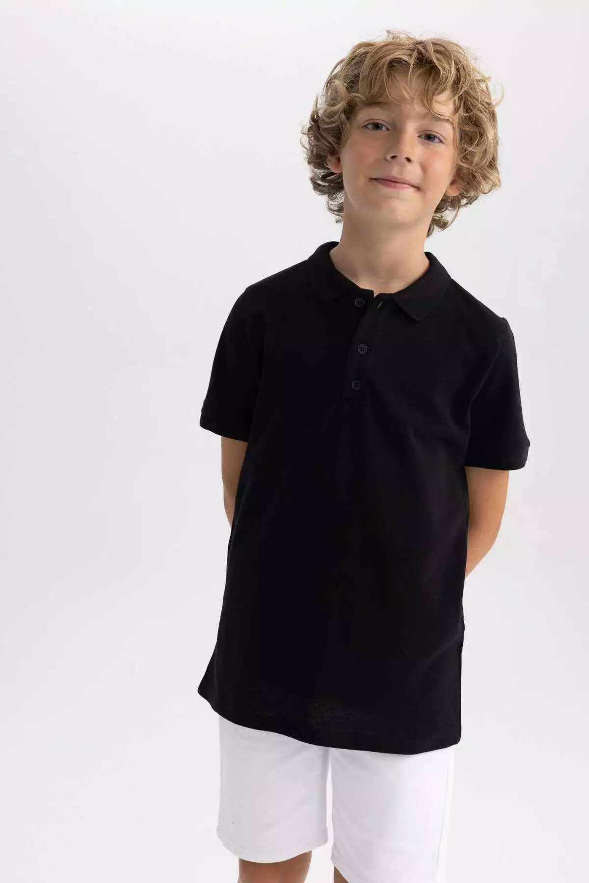 Boy's Pique Short Sleeve Basic Plain Polo T-Shirt B0668A8Ns