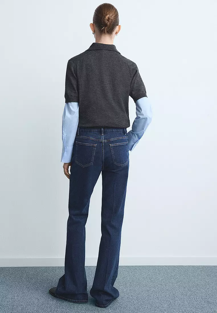 Violet Flared High-Rise Jeans