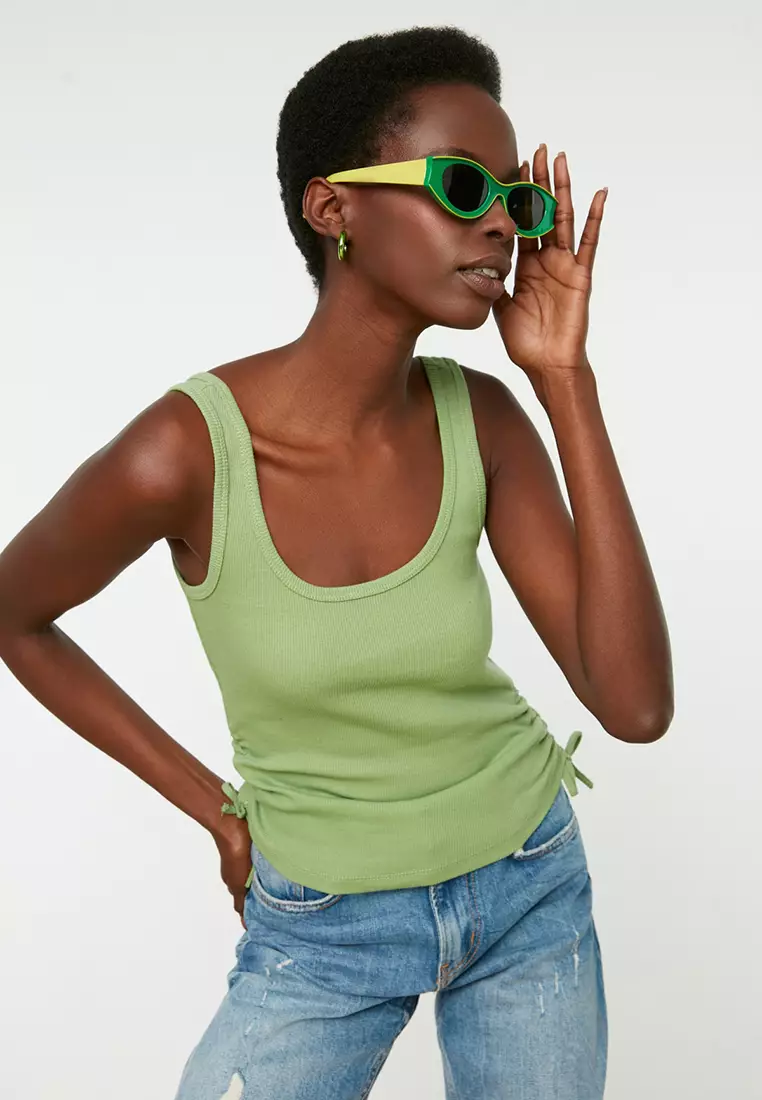 2 Packs Ruched Tank Tops