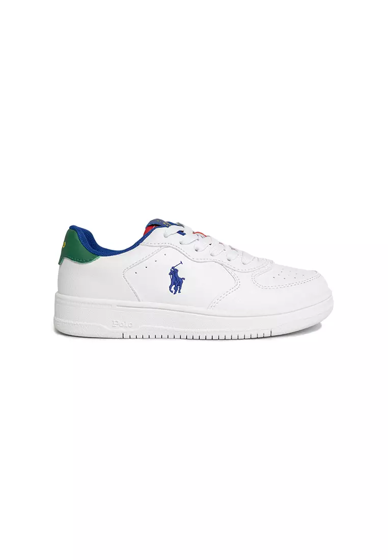 Discount on Polo Ralph Lauren  shoes - SKU: Masters Court Sneaker - White/Multi (2436101)