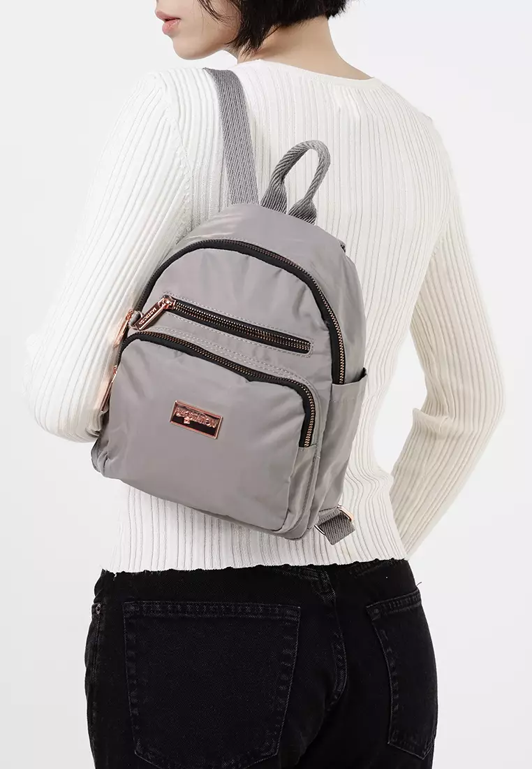 Rose Gold Series Crinkle Nylon Small Backpack