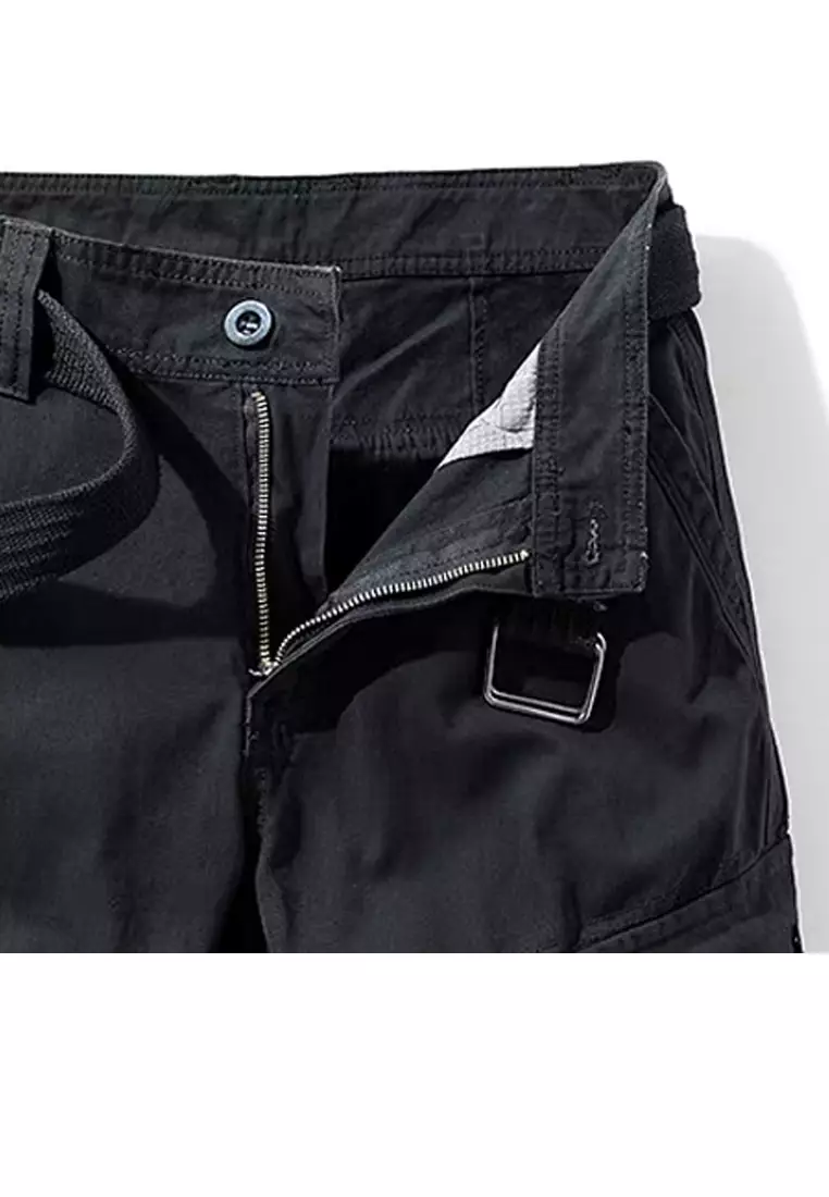 Multi Pockets Cotton Casual Shorts GJL95554