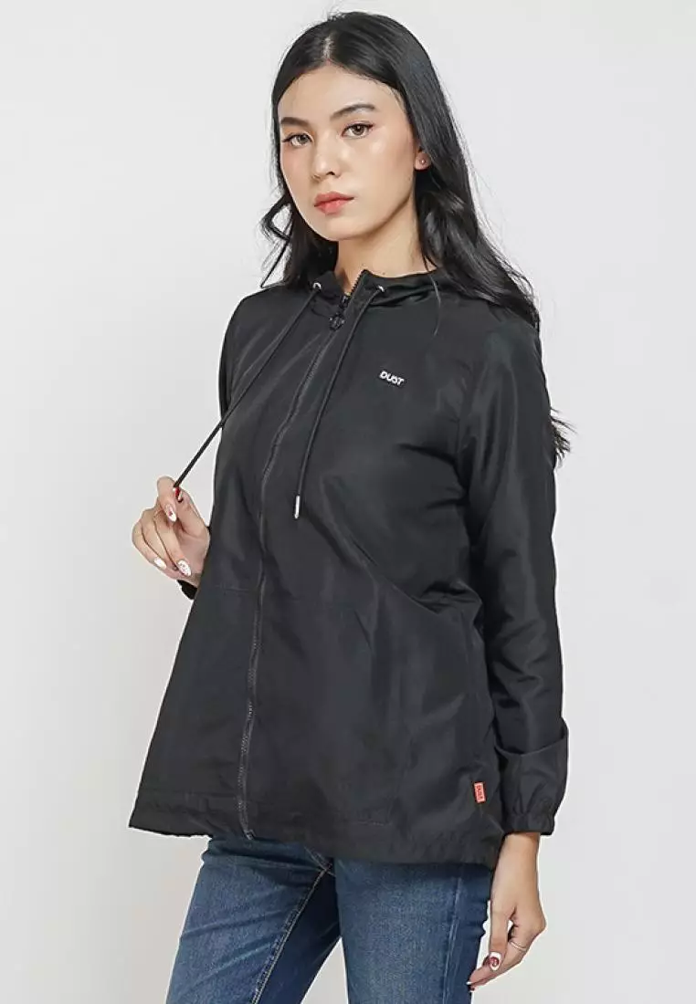 DUST Jaket Parasut Arla Hitam (D. 56152)