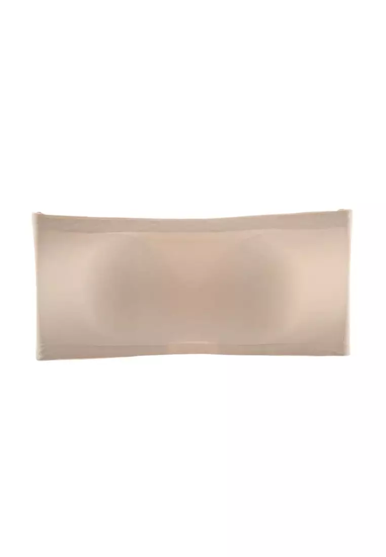 Premium Anita Seamless Strapless Non-Slip Ice Silk Bralette Top Tube Bra in Nude