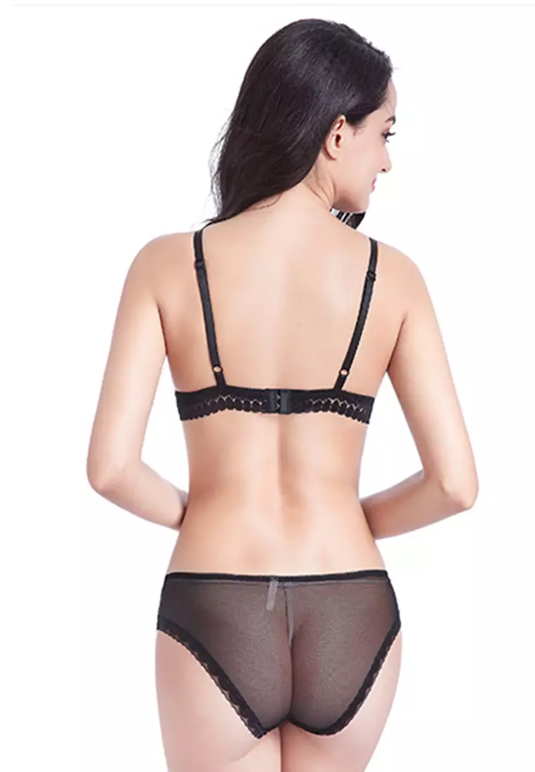 LYCKA LKS2039-LYCKA Lady Sexy Bra and Panty Lingerie Set-Black 2024, Buy  LYCKA Online