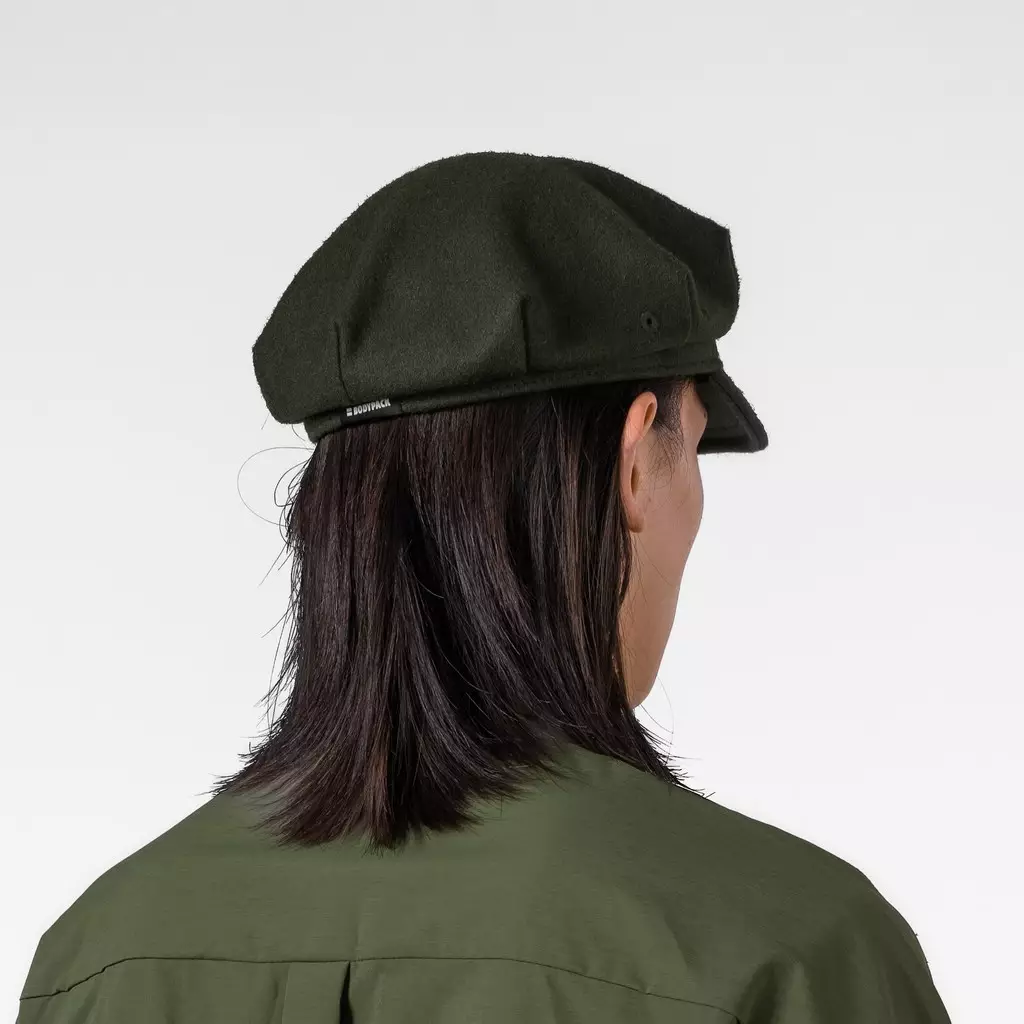 Bodypack Collier Bakerboy Wool Cap - Olive
