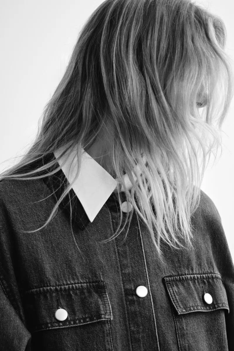 Corduroy-collar denim jacket