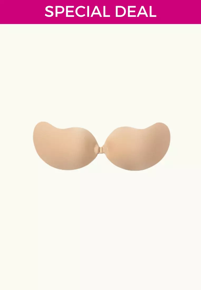 Emilia Wing Push Up Nubra in Nude Seamless Invisible Reusable Adhesive Stick on Wedding Bra 隐形聚拢胸