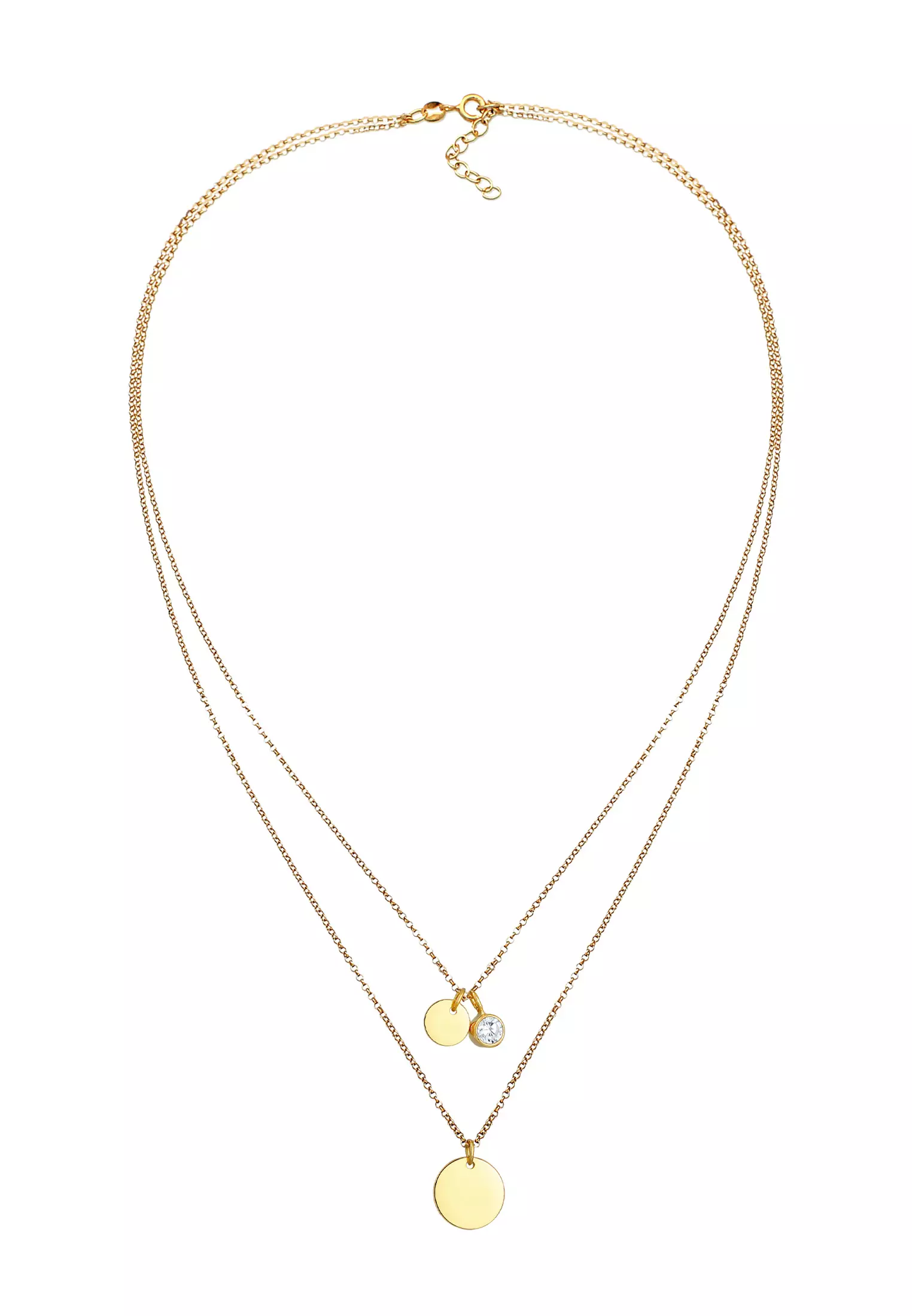 Gold 2 hot sale layered necklace