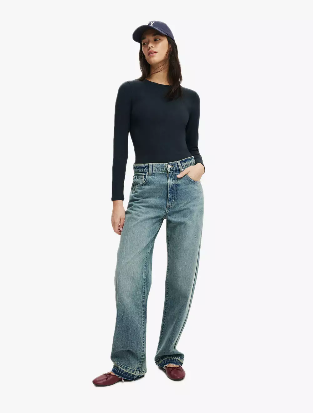 COTTON ON - ATASAN - ALL DAY CREW LONG SLEEVE