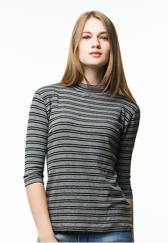 Bloop Sweater Estella Black Grey F BLP-PI007