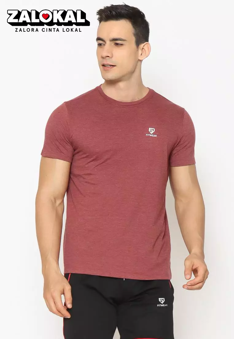 FITWEAR - GRIFFIN BASIC MEN T-SHIRT S/S - Maroon