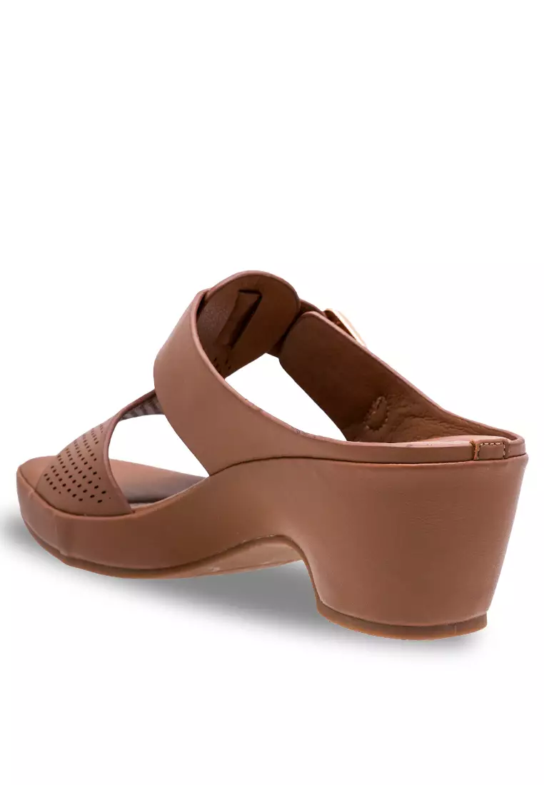 Women Slip On Laser Cut Casual Wedges - 230471228