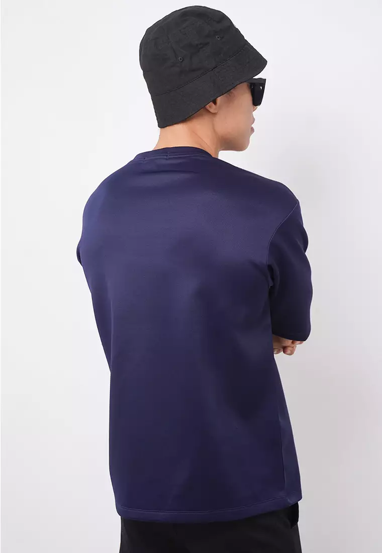 MTJ74 Kaos Oversize Distro Pria Polos Navy
