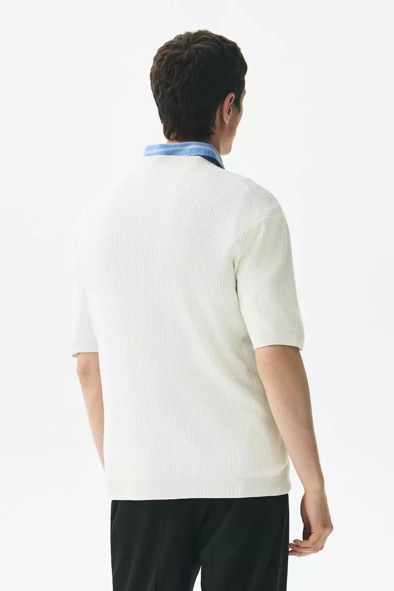 Slim Fit Rib-knit T-shirt