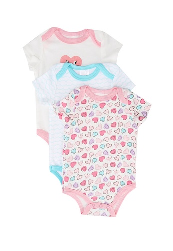 Milliot & Co. pink Gamya Newborn Bodysuits 3-Pack 614EDKA229FBC5GS_1