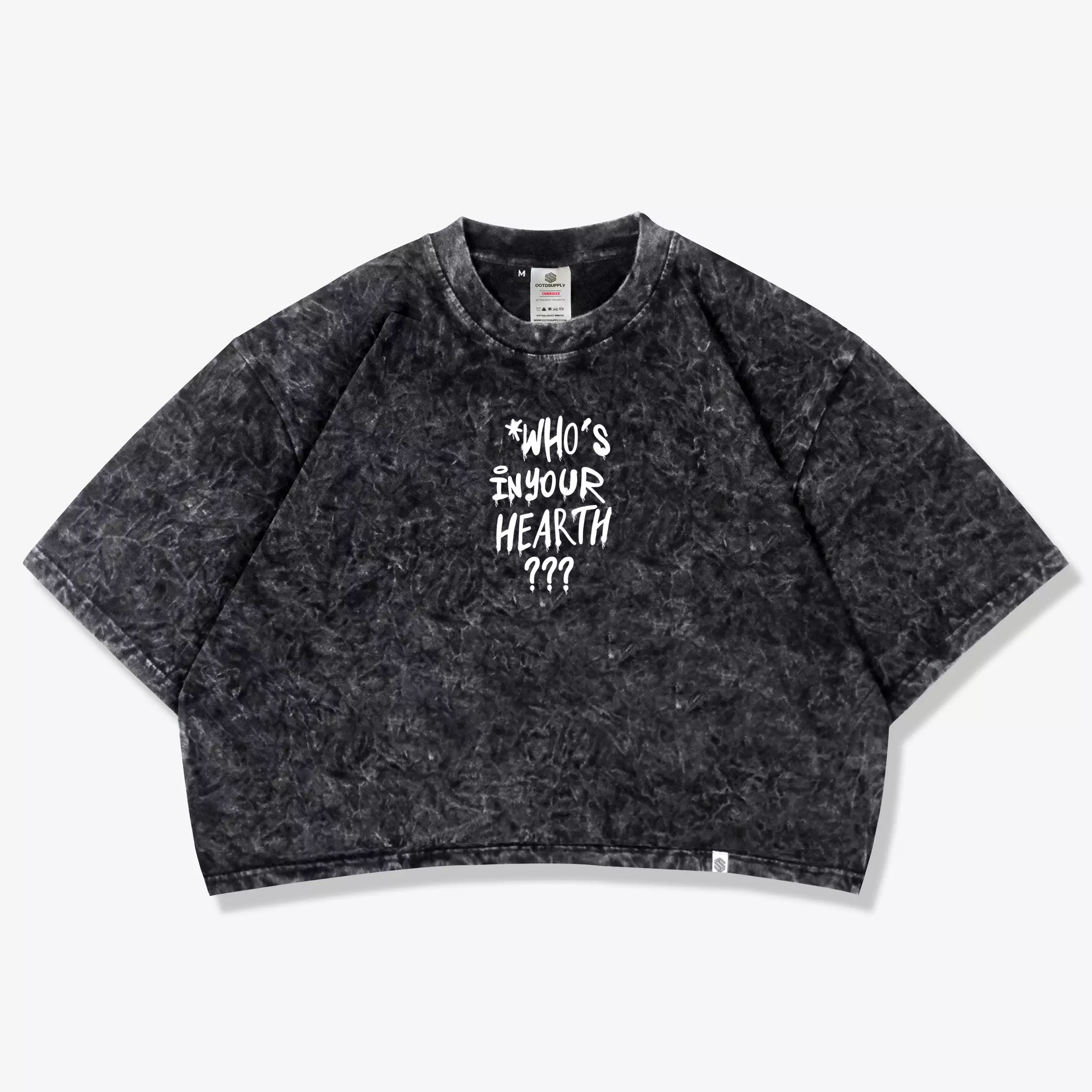 OOTDSUPPLY Croptee Oversized Who's Marbling | Croptee Oversize Wanita