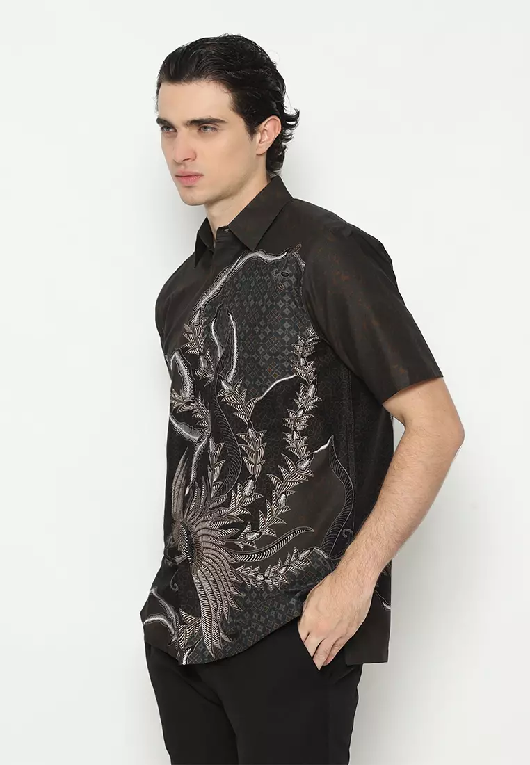 Hadinata Batik Pria Kemeja Pendek Kemal Kiana