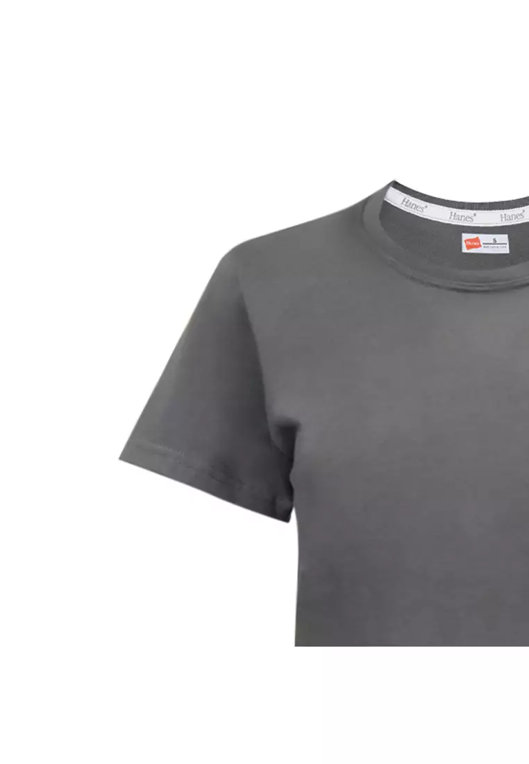 Ladies Grey Round Neck T-Shirt