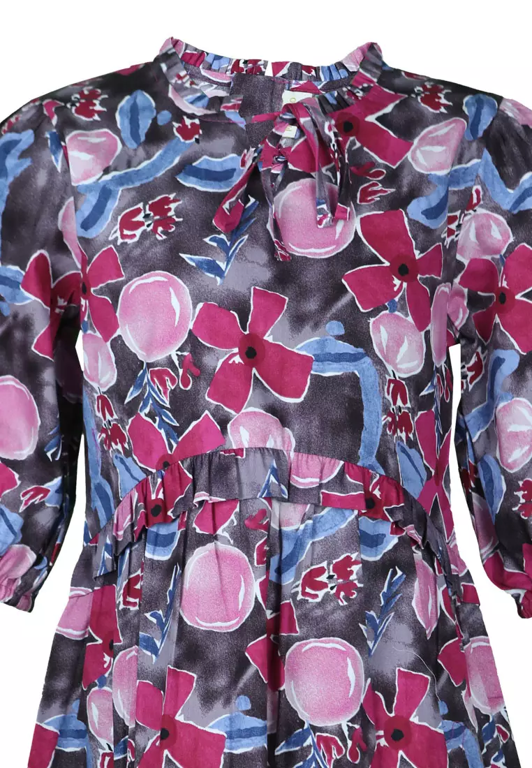 Pito Dito Girl Arabesque Dress Anak Multicolor Moti