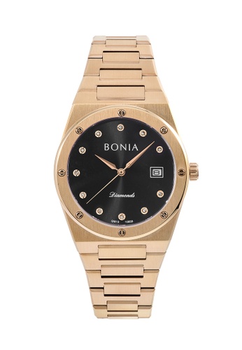 Bonia Watches black and gold Bonia Women Watch Elegance BNB10603-2537D (Free Gift) 0687EACA83BBB2GS_1