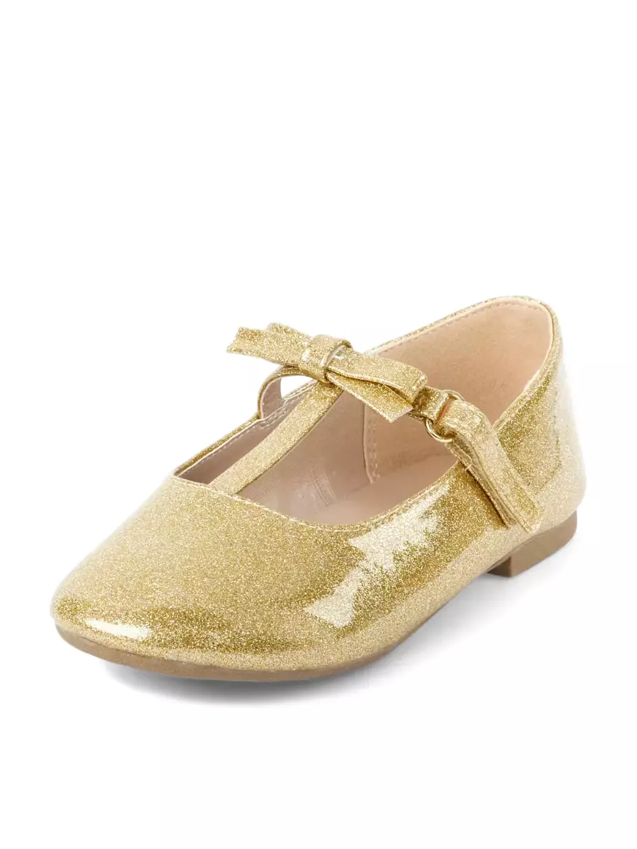 Girls Glitter T Strap Ballet Flats - Sepatu Sandal Anak Perempuan