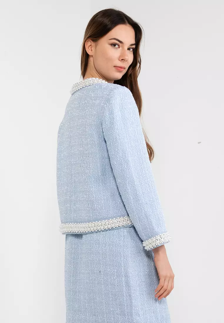 Kate spade dusty blue coat top