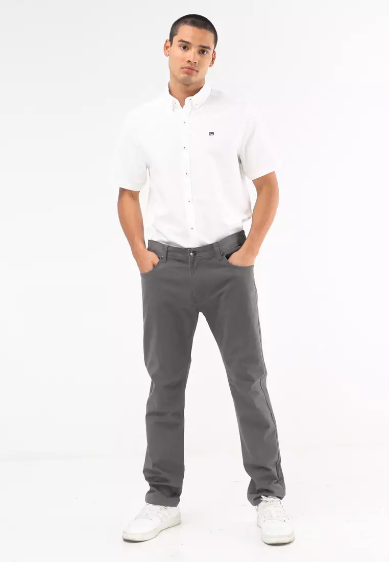 Colored Long Pants Slim Tapered Stretch