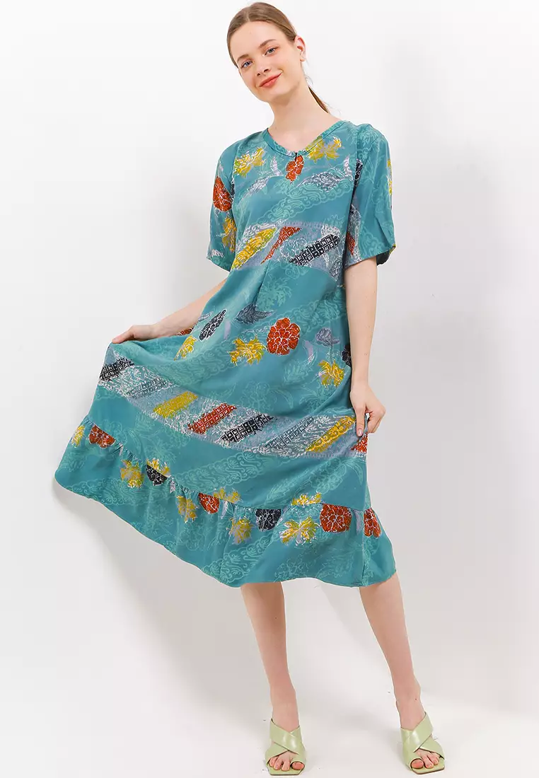 Daster Wanita Home Dress Anizara Green