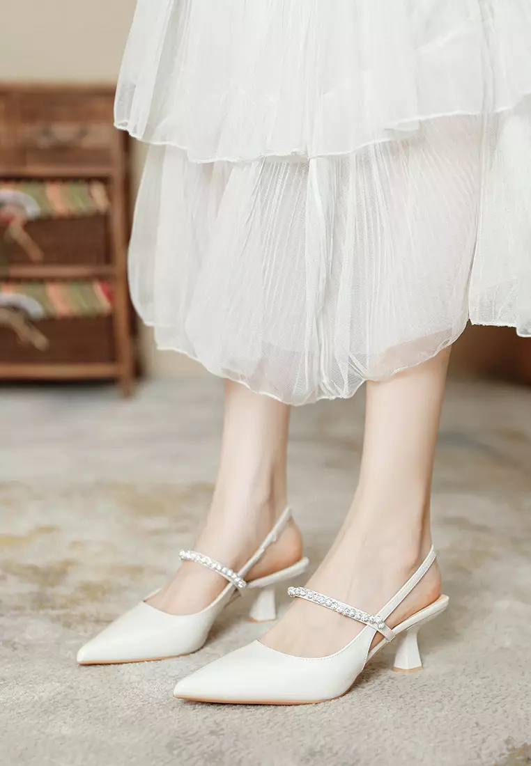 5.5CM Rhinestone Strap Slingback Heel TE7246-3