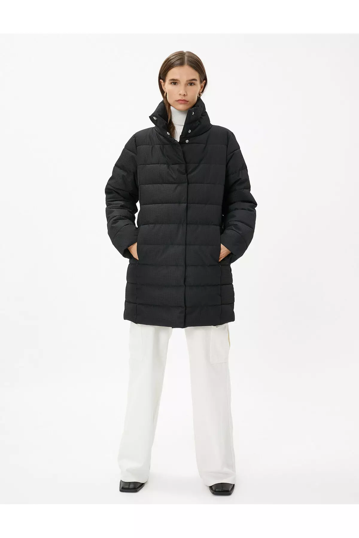 Buy KOTON Stand Collar Puffer Coat 2025 Online | ZALORA