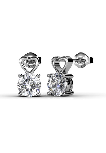 Her Jewellery silver Her Jewellery Sweet Love Earrings with Premium Grade Crystals from Austria HE581AC0RAFJMY_1