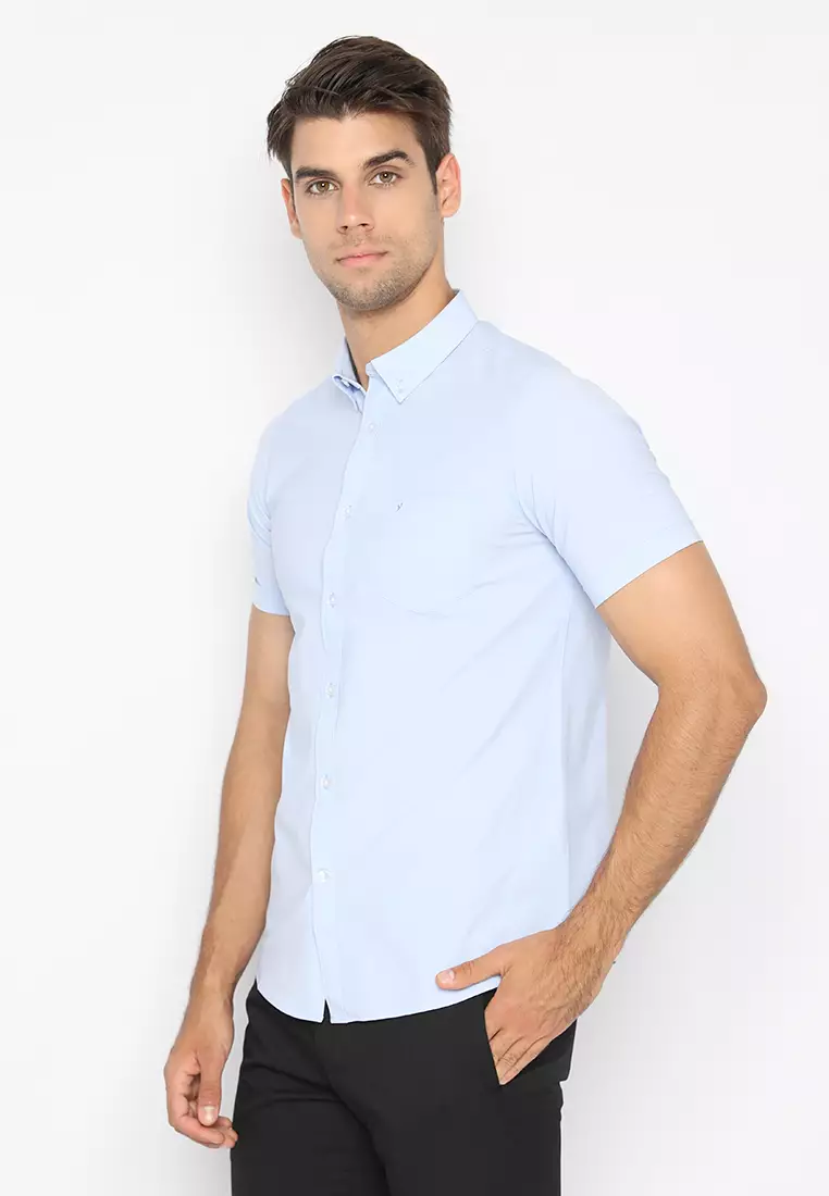 Jobb Minnesota Kemeja Pria Lengan Pendek Slim Fit L.Blue - 2022 Edition