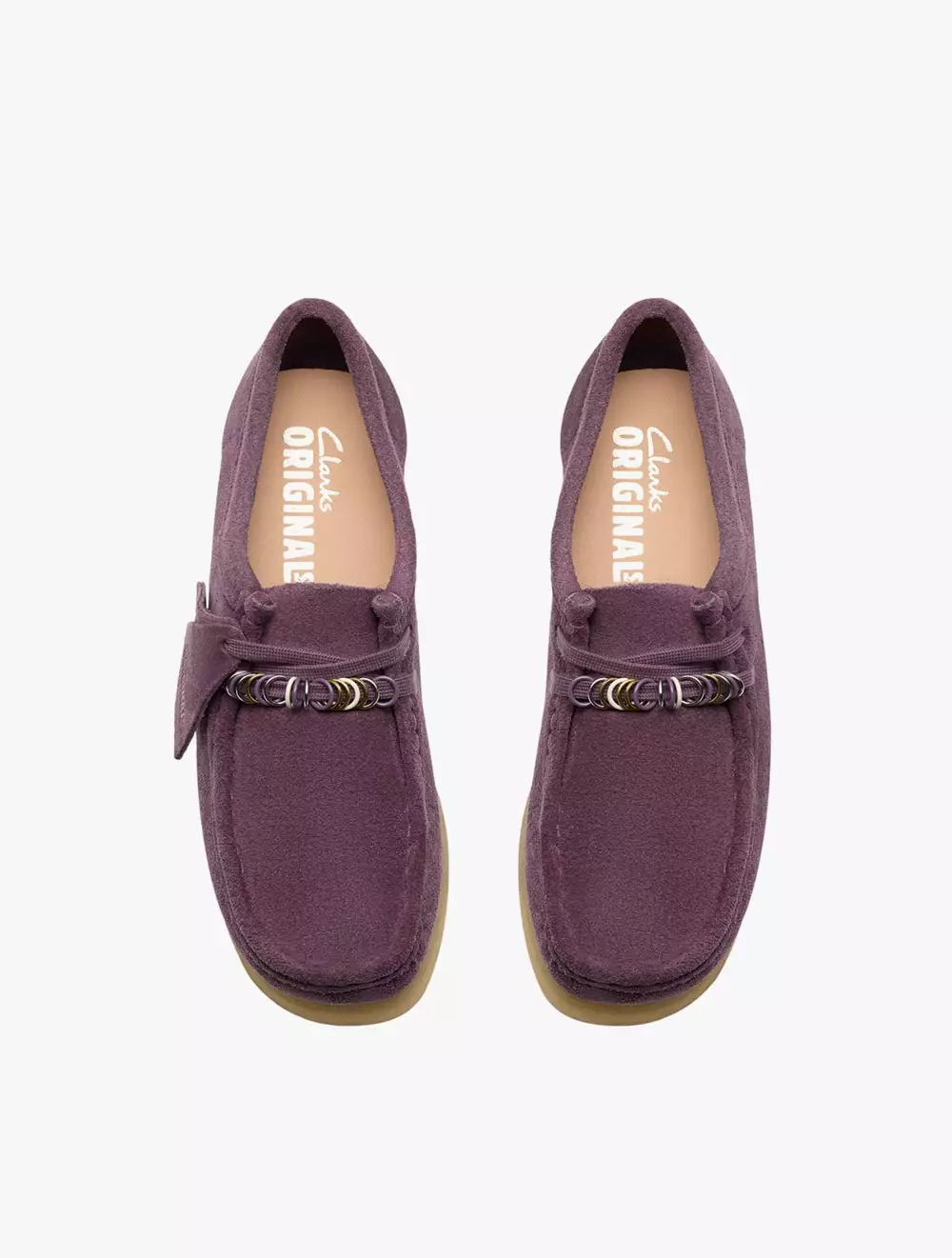 Clarks Wallabee. Plum Suede
