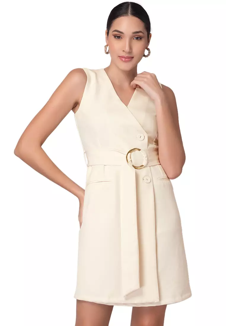 White sale dress belt