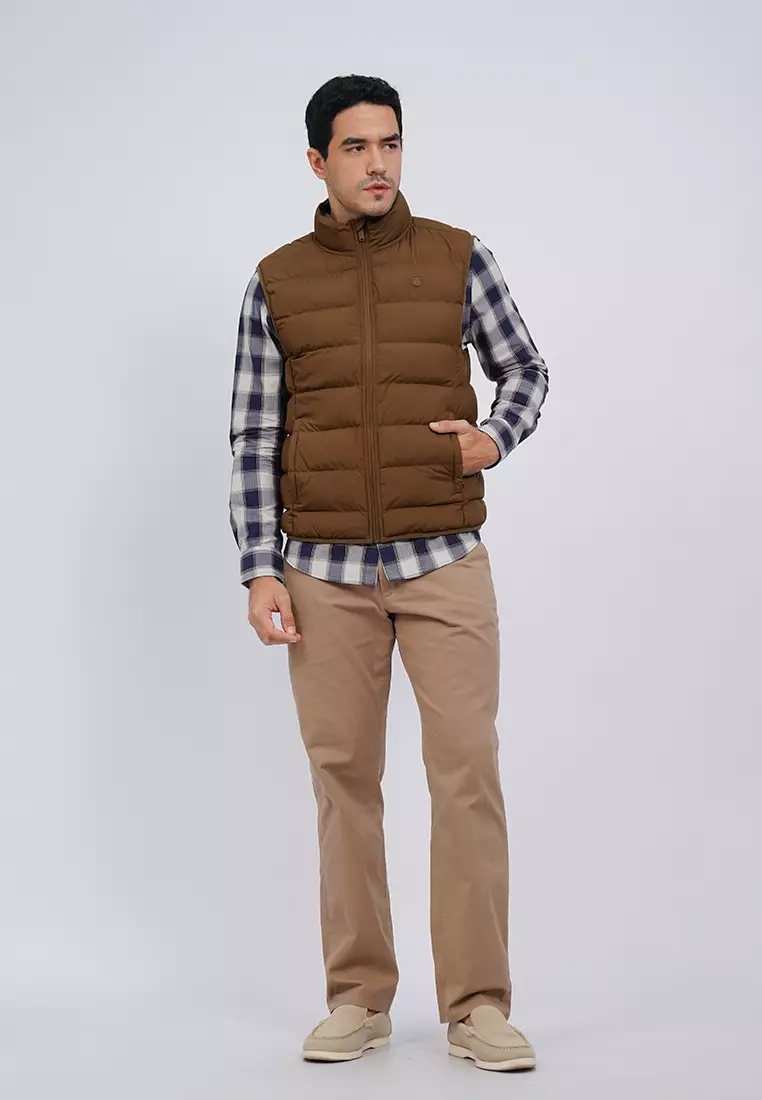 Zipped Ribstop Puffer Vest