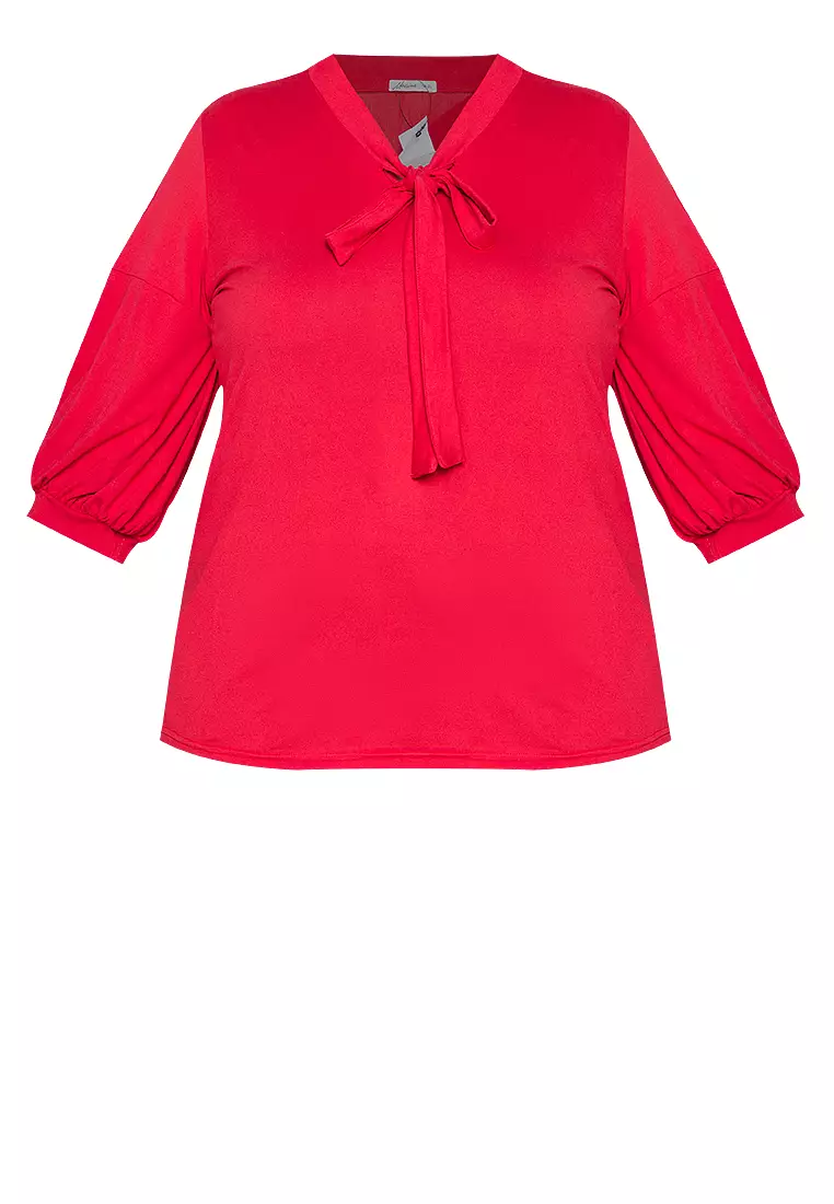 Buy Maxine Plus Size Bow Tie Blouse 2024 Online ZALORA Philippines