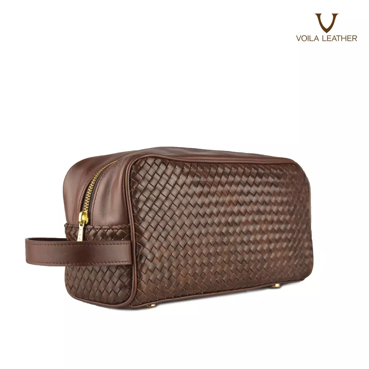 Pouch Anyaman Kulit Asli Voila New Andrea Brown