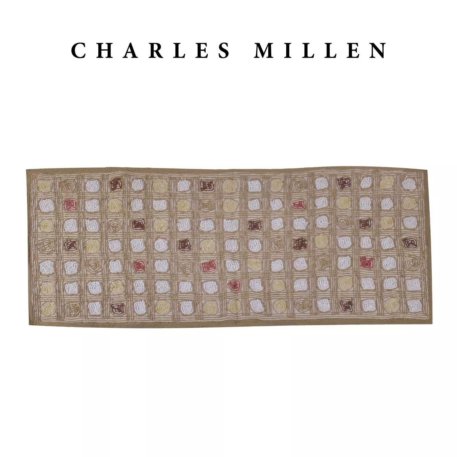 Charles Millen BR-461 ( L )  Polka Dot Tufted Mat/ Bath Mat Mat 50 x 120cm 1.028kg