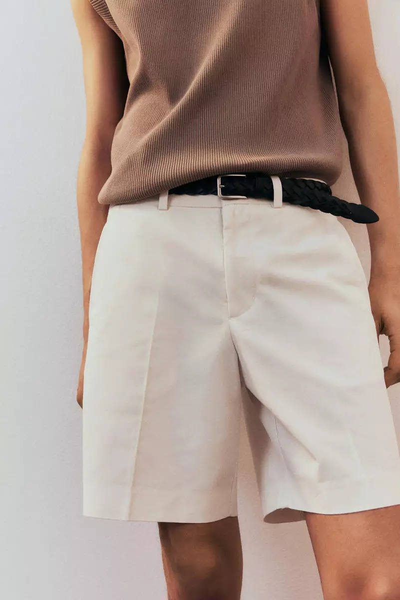 Regular Fit Lyocell-blend chino shorts