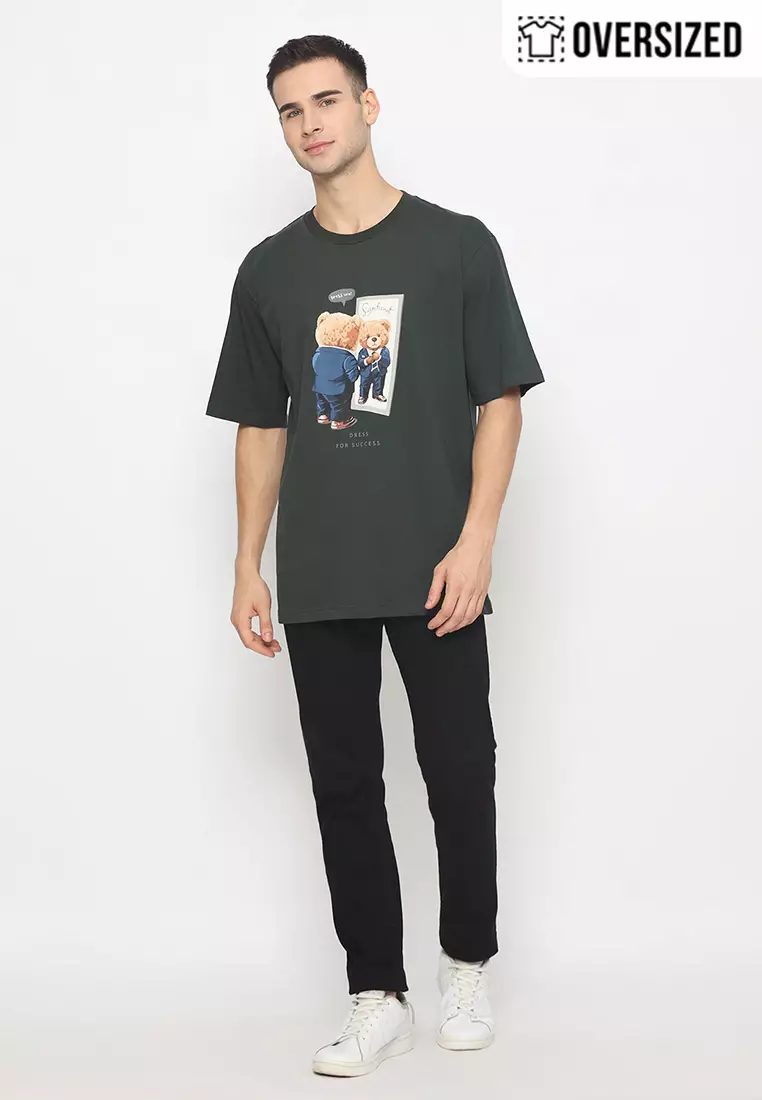 RBJ Unisex T-Shirt Teddy Cotton Combed Oversized Pria 2079350031